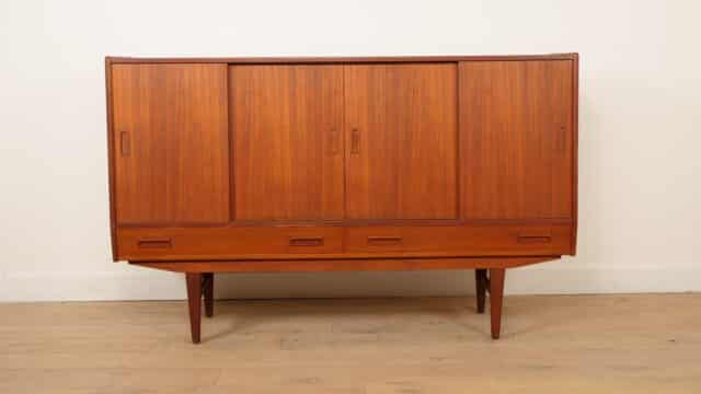 Armoire murale vintage haute en teck, 180 cm