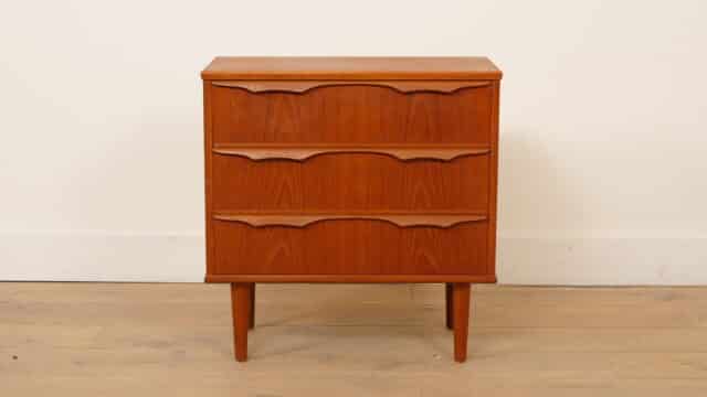 Commode Vintage 3 Tiroirs Teck