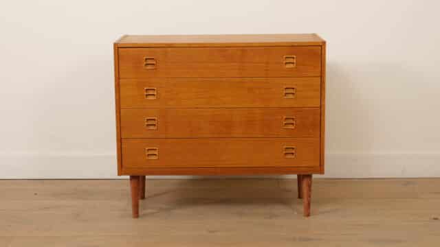 Commode danoise vintage 4 tiroirs Teck