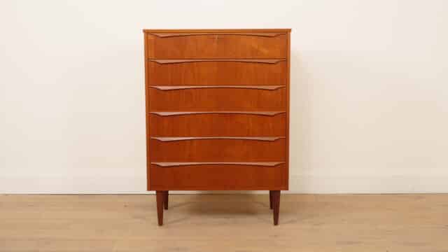 Vintage Danish Chest of Drawers Teak 6 Drawers 106 Cm