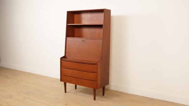 Secrétaire danoise vintage en teck, années 1960
