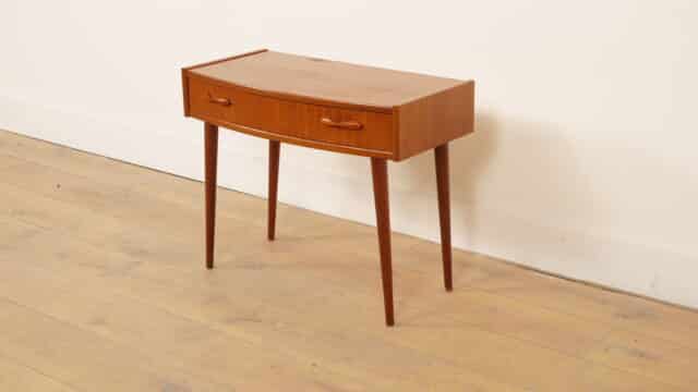Vintage Teak Side Table with Drawer, Bedside Table, 1960s