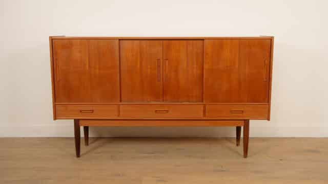 Vintage Highboard Wandkast Teak 195 Cm