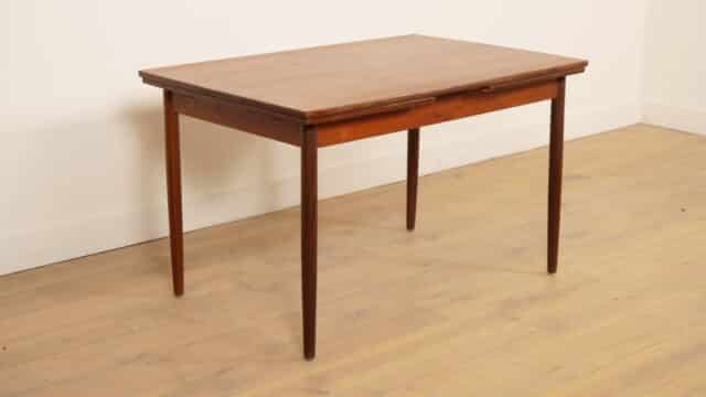 Vintage Extendable Teak Dining Table, 123 cm, Boat-style