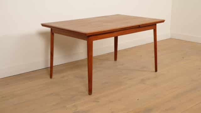 Vintage Extendable Teak Dining Table, 140 cm, Silkeborg