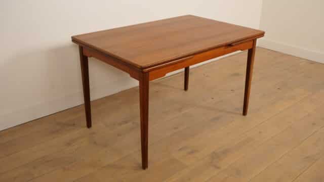 Vintage Extendable Teak Dining Table, 122 cm
